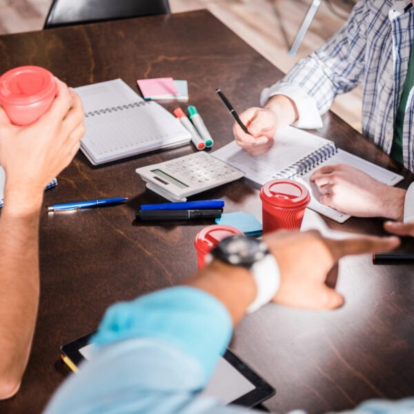 men working on a project